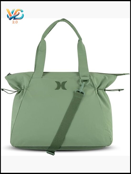 Handbags - Tote Bag with Crossbody Strap Nylon Water-Resistant Organization Pockets Tote